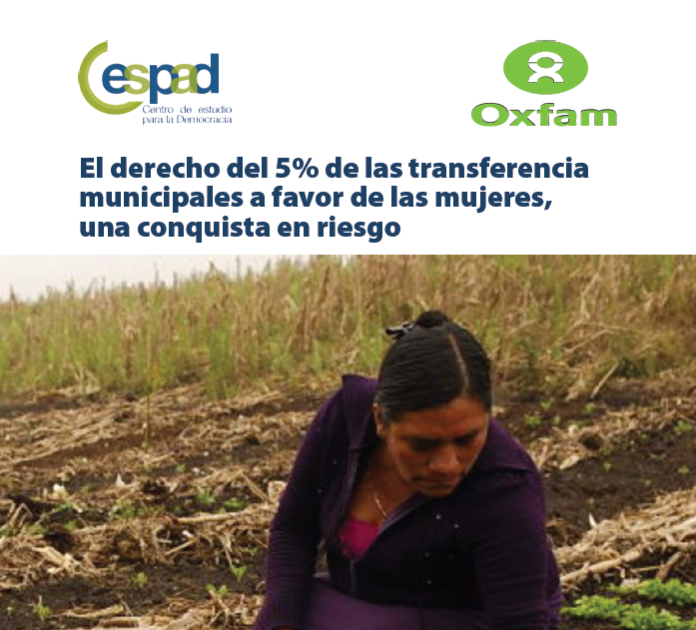 El derecho del 5% de las transferencia municipales a favor de las mujeres, una conquista en riesgo